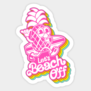 Let's Beach Off Sticker